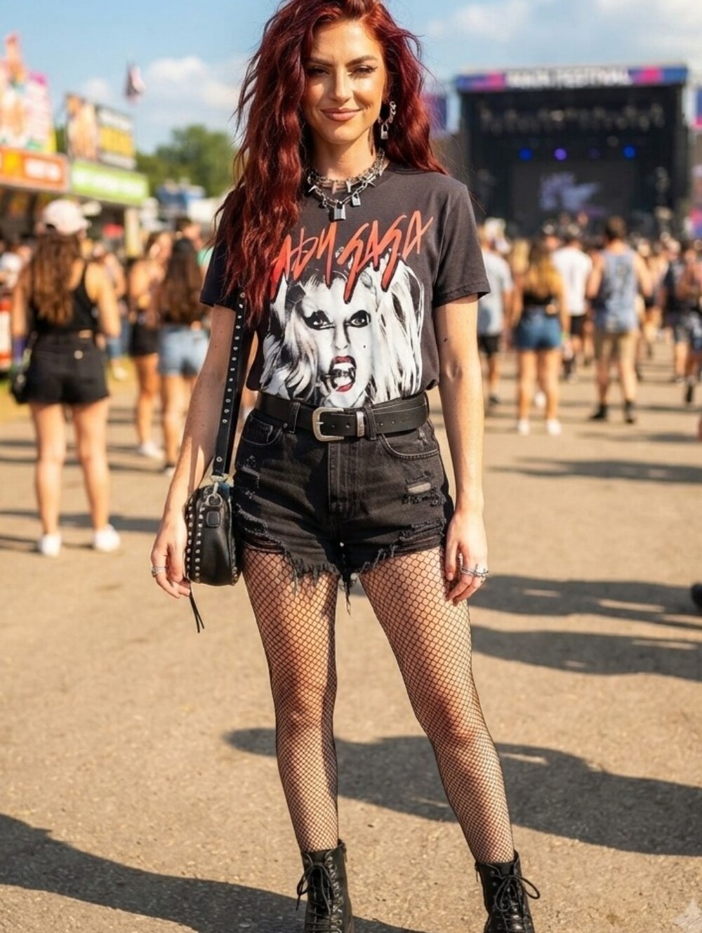Lady Gaga womens Black crew neck short sleeve t-shirt tops XS extra small NEW